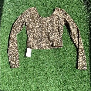 Brand New Leopard Jersey Crop Top